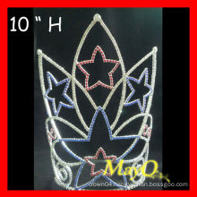 Wholesale 10''H Large tall Patriotic Star Pageant Crown